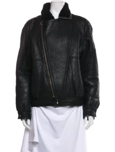 Pre-owned Vintage - Unbranded Biker Jacket In Green