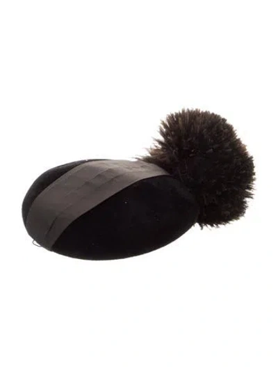 Pre-owned Vintage - Unbranded Black Velvet Hat