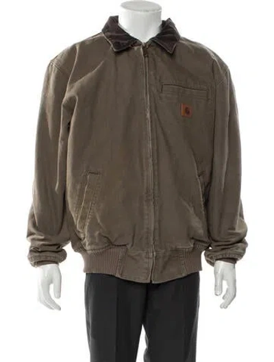 Pre-owned Vintage - Unbranded Bomber Jacket In Brown