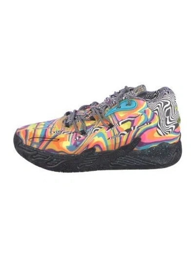 Pre-owned Vintage - Unbranded Canvas Printed Sneakers In Blue