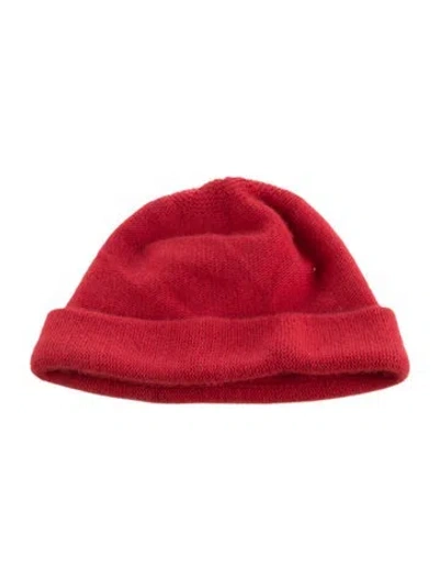 Pre-owned Vintage - Unbranded Cashmere Knit Beanie And Glove Set W/tags In Red