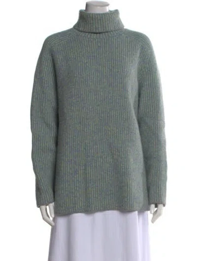 Pre-owned Vintage - Unbranded Cashmere Striped Sweater In Green