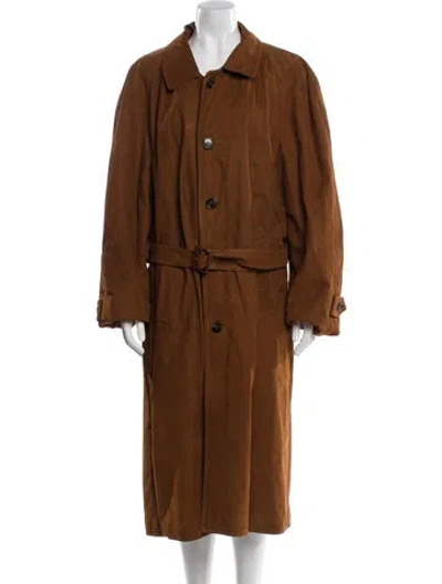 Pre-owned Vintage - Unbranded Cashmere Trench Coat In Brown