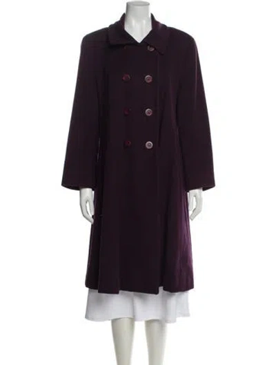 Pre-owned Vintage - Unbranded Cashmere Trench Coat In Purple