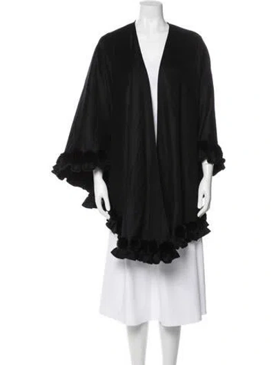 Pre-owned Vintage - Unbranded Cashmere Vintage Shawl In Black