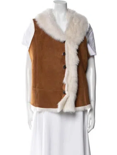Pre-owned Vintage - Unbranded Colorblock Pattern Vest In Brown