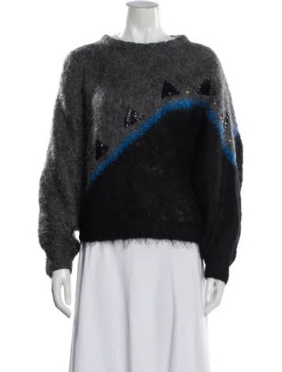 Pre-owned Vintage - Unbranded Crew Neck Sweater In Black