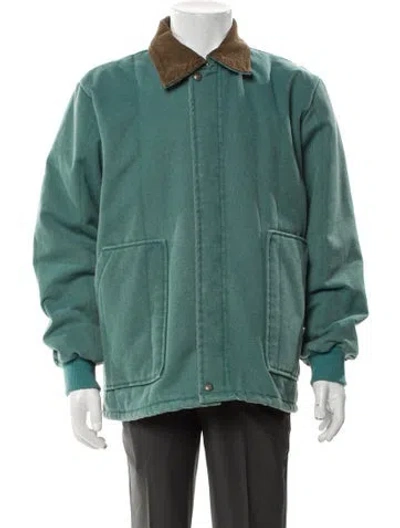 Pre-owned Vintage - Unbranded Denim Jacket In Green