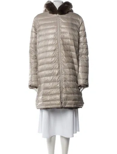 Pre-owned Vintage - Unbranded Down Down Coat In Neutral