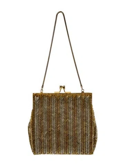 Pre-owned Vintage - Unbranded Evening Bag Vintage In Neutral