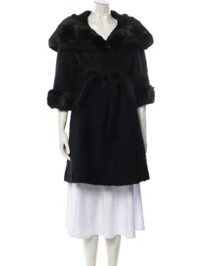 Pre-owned Vintage - Unbranded Faux Fur Coat In Black
