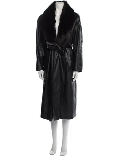 Pre-owned Vintage - Unbranded Faux Fur Coat In Black