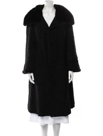 Pre-owned Vintage - Unbranded Faux Fur Coat In Black