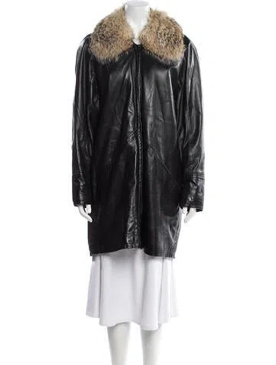 Pre-owned Vintage - Unbranded Faux Fur Coat In Black