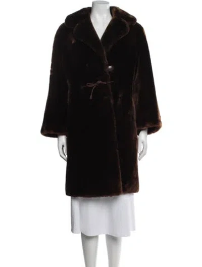 Pre-owned Vintage - Unbranded Faux Fur Coat In Black
