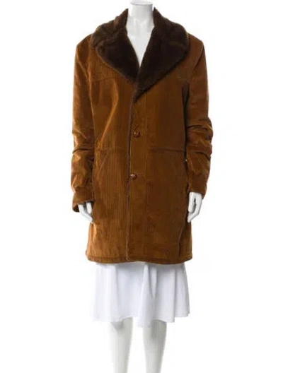 Pre-owned Vintage - Unbranded Faux Fur Coat In Brown