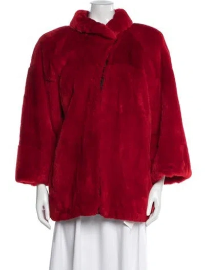 Pre-owned Vintage - Unbranded Faux Fur Coat In Red