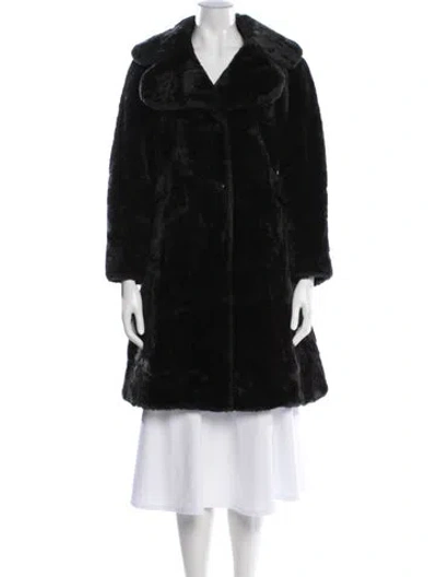 Pre-owned Vintage - Unbranded Faux Fur Faux Fur Coat In Black