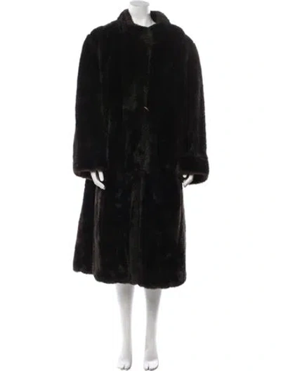 Pre-owned Vintage - Unbranded Faux Fur Faux Fur Coat In Black