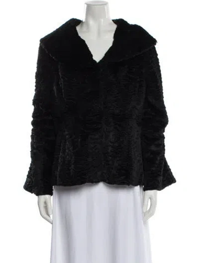 Pre-owned Vintage - Unbranded Faux Fur Jacket In Black