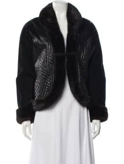 Pre-owned Vintage - Unbranded Faux Fur Jacket In Black
