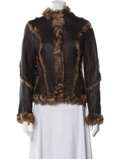 Pre-owned Vintage - Unbranded Faux Fur Jacket In Brown