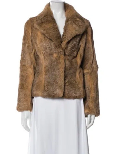 Pre-owned Vintage - Unbranded Faux Fur Jacket In Brown