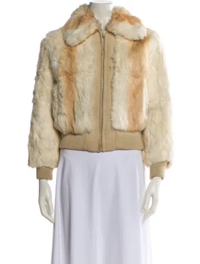 Pre-owned Vintage - Unbranded Faux Fur Jacket In Neutral
