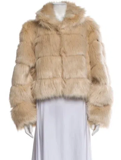 Pre-owned Vintage - Unbranded Faux Fur Jacket In Neutral