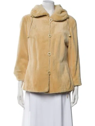 Pre-owned Vintage - Unbranded Faux Fur Jacket In Neutral