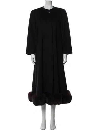 Pre-owned Vintage - Unbranded Fox Coat In Black