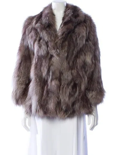 Pre-owned Vintage - Unbranded Fox Fur Coat In Brown