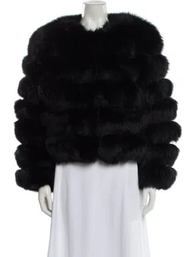 Pre-owned Vintage - Unbranded Fox Fur Jacket In Black
