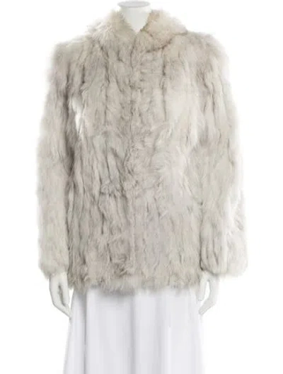 Pre-owned Vintage - Unbranded Fox Fur Jacket In Neutral
