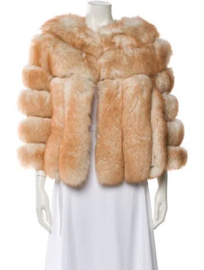 Pre-owned Vintage - Unbranded Fox Fur Jacket In Orange