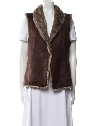 Pre-owned Vintage - Unbranded Fox Vest In Brown
