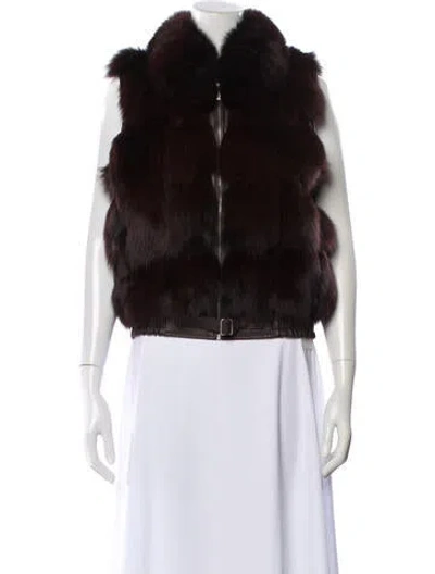 Pre-owned Vintage - Unbranded Fox Vest In Brown