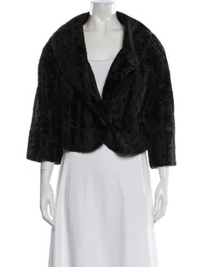Pre-owned Vintage - Unbranded Fur Bolero In Black