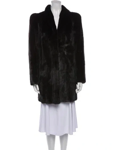 Pre-owned Vintage - Unbranded Fur Coat In Black