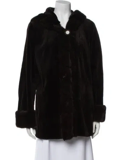 Pre-owned Vintage - Unbranded Fur Coat In Black