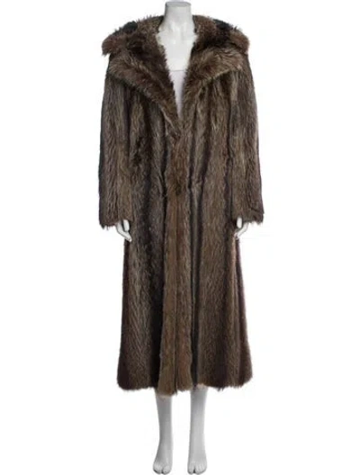 Pre-owned Vintage - Unbranded Fur Coat In Brown
