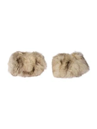 Pre-owned Vintage - Unbranded Fur Cuffs In Neutral