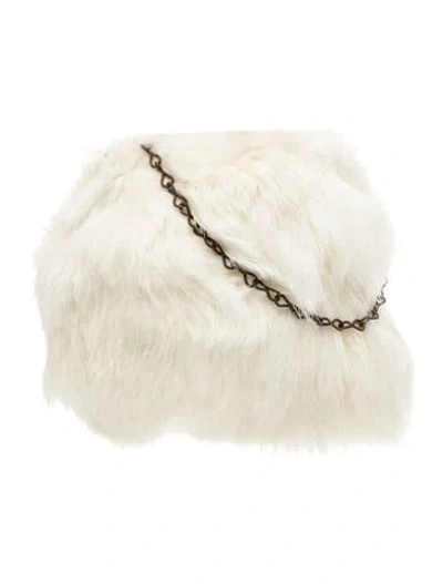 Pre-owned Vintage - Unbranded Fur Evening Bag In Neutral