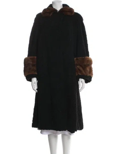 Pre-owned Vintage - Unbranded Fur Faux Fur Coat In Black