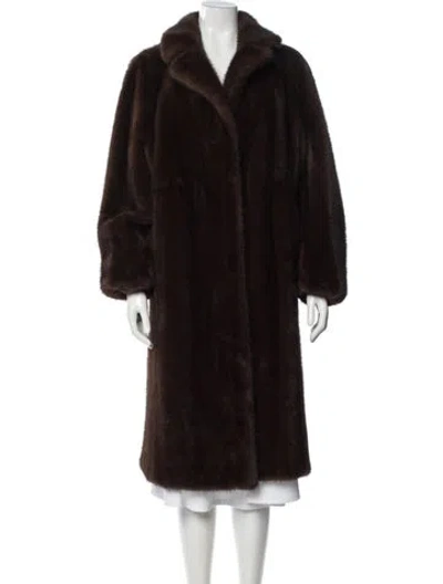 Pre-owned Vintage - Unbranded Fur Faux Fur Coat In Brown