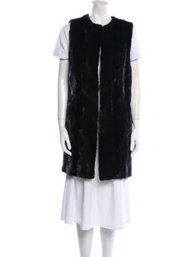Pre-owned Vintage - Unbranded Fur Fur Coat In Black