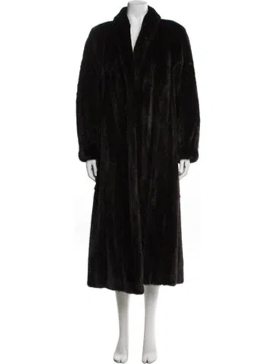 Pre-owned Vintage - Unbranded Fur Fur Coat In Black