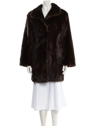 Pre-owned Vintage - Unbranded Fur Fur Coat In Brown