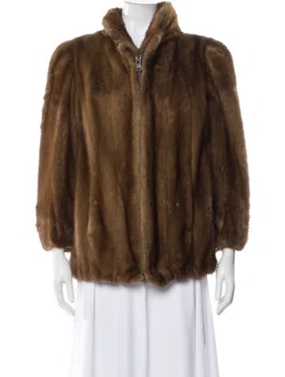 Pre-owned Vintage - Unbranded Fur Fur Coat In Brown