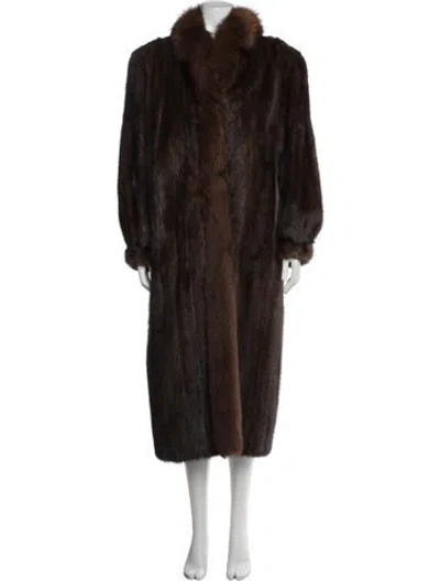 Pre-owned Vintage - Unbranded Fur Fur Coat In Brown